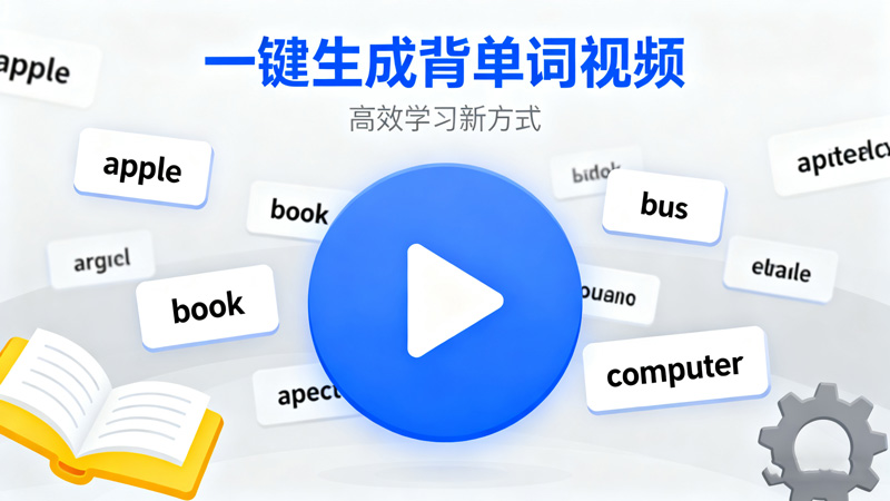 一键生成背单词视频